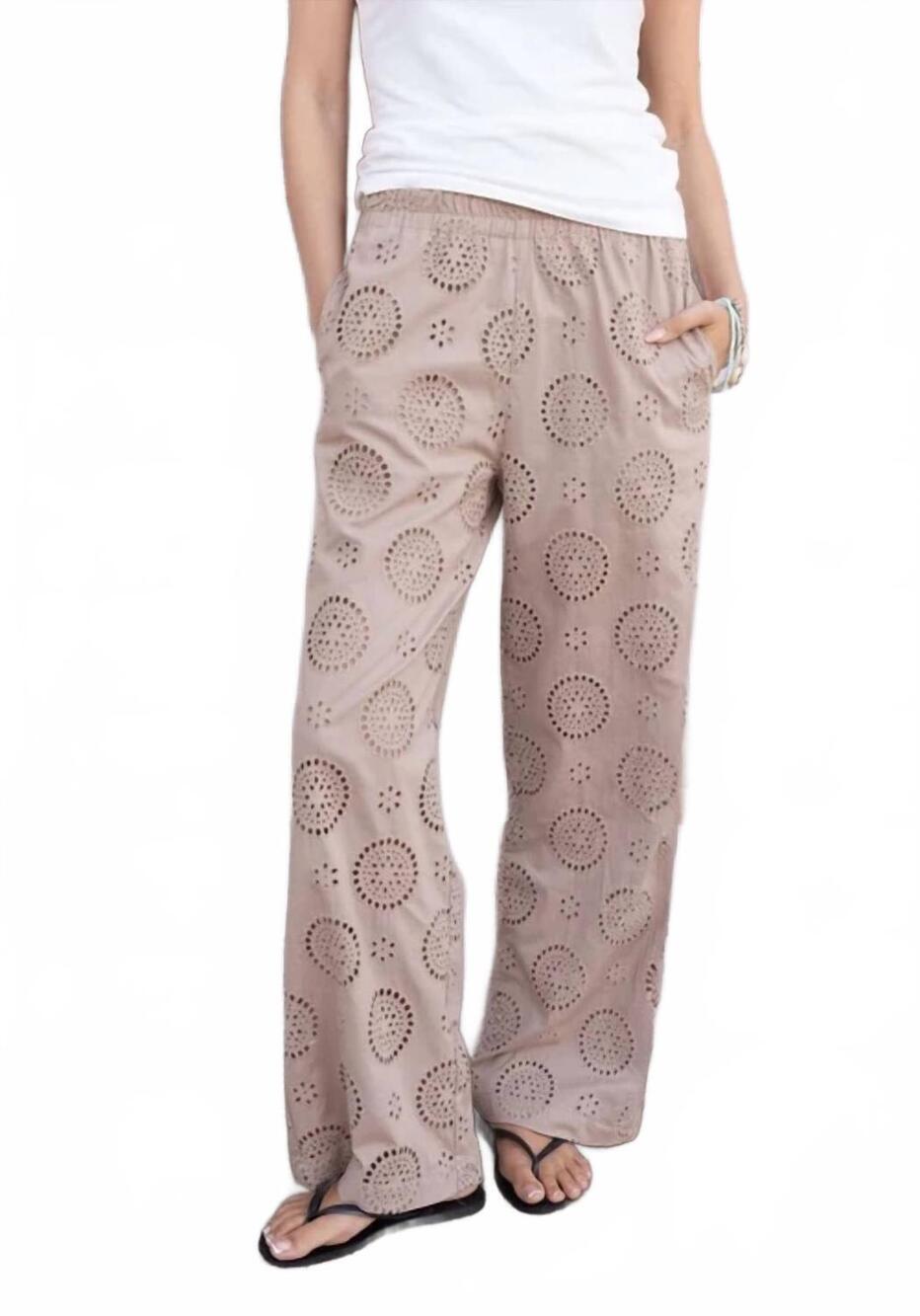 NEW DYLAN BY TRUE GRIT elle wide leg pant in desert